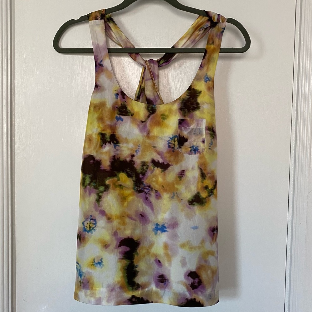 J. Crew multicolor silk racerback cami tank top